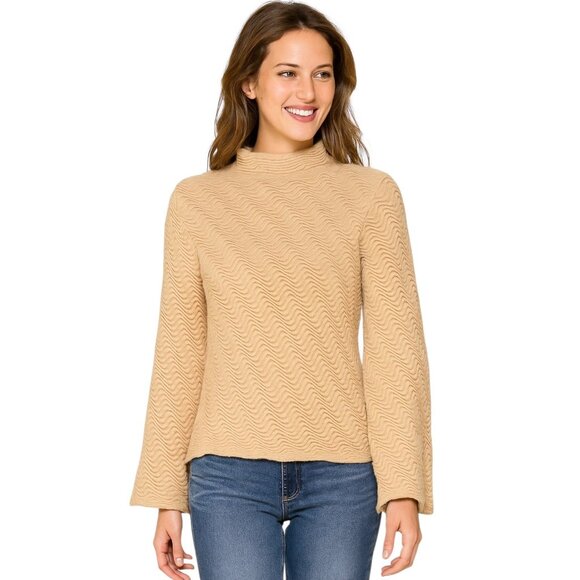 Sundance Wool Blend Turtleneck Sweater Beige Size S Neutral Fall Coastal Boho - Picture 1 of 12